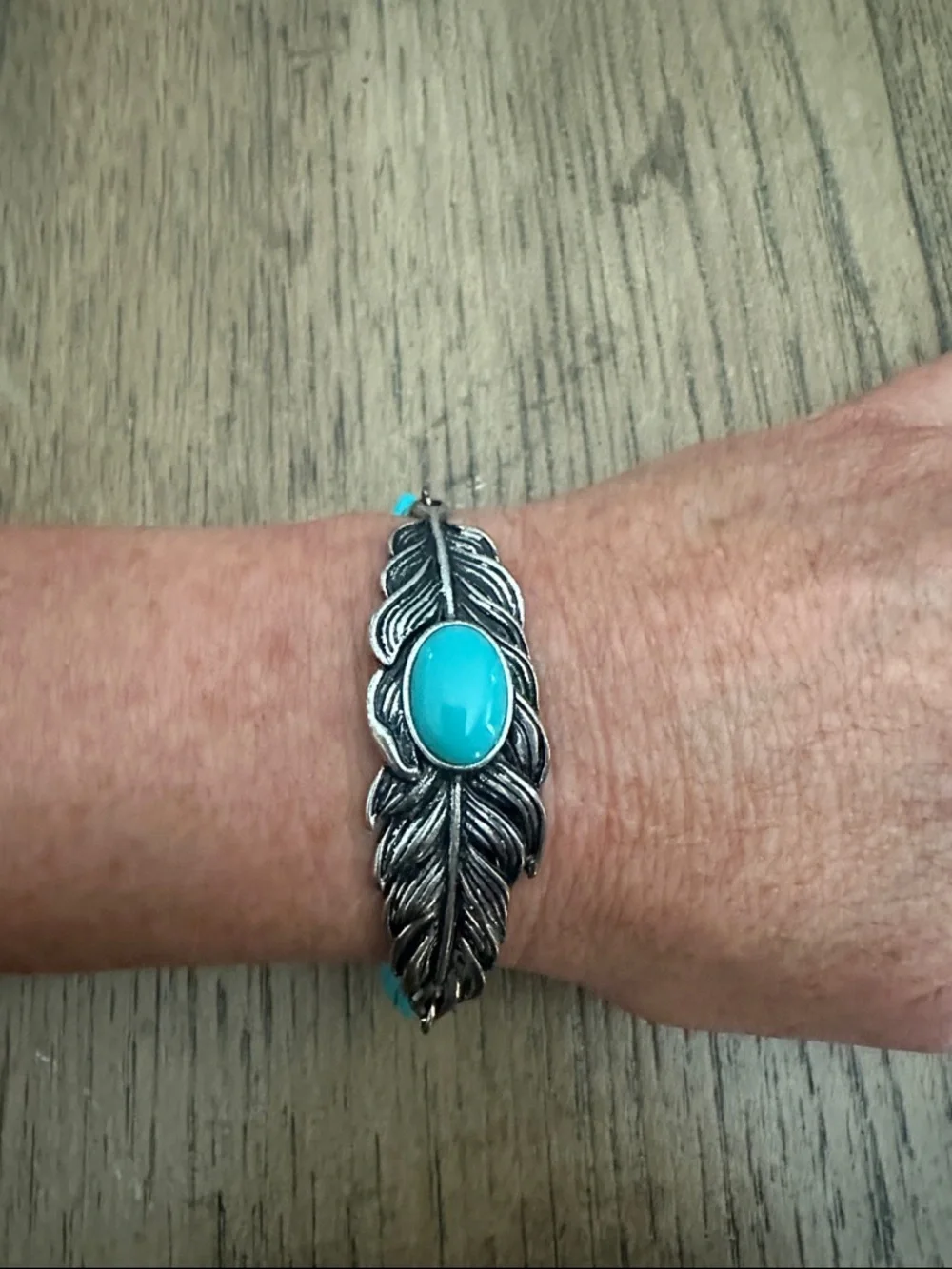 Turquoise Western-style Boho Elastic Bracelet